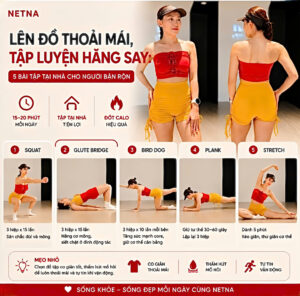 Bài tập tại nhà đơn giản dành cho người bận rộn giữ dáng
