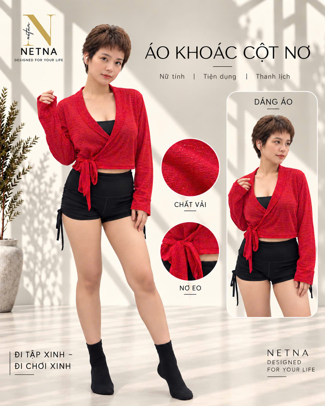 Áo Choàng Nơ Cột Eo - Thiết Kế - Image 2